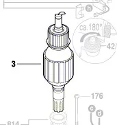 Induit BOSCH réf. 1 614 011 117